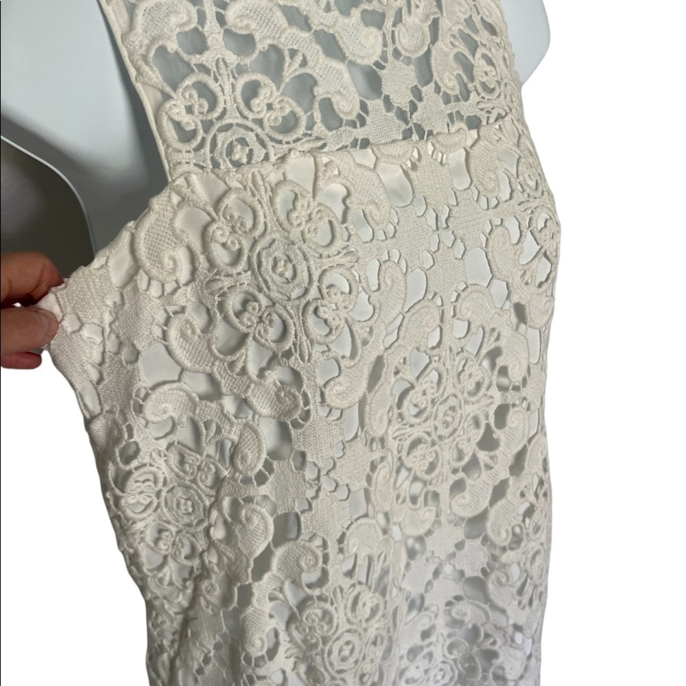 Shoshanna Women’s Sleeveless crochet white mini dress size 2 - Picture 5 of 8